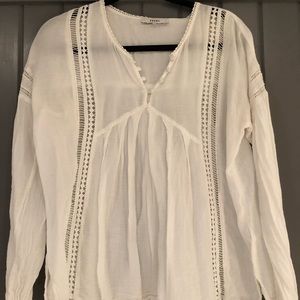 Boho white blouse